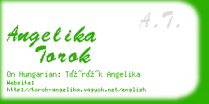 angelika torok business card
